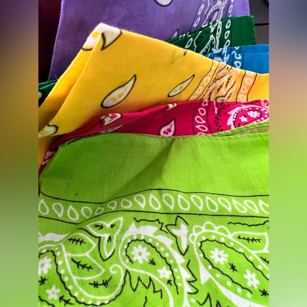 Bandanas in a variety of colors; NEVER USED!! - Picture 2 of 3